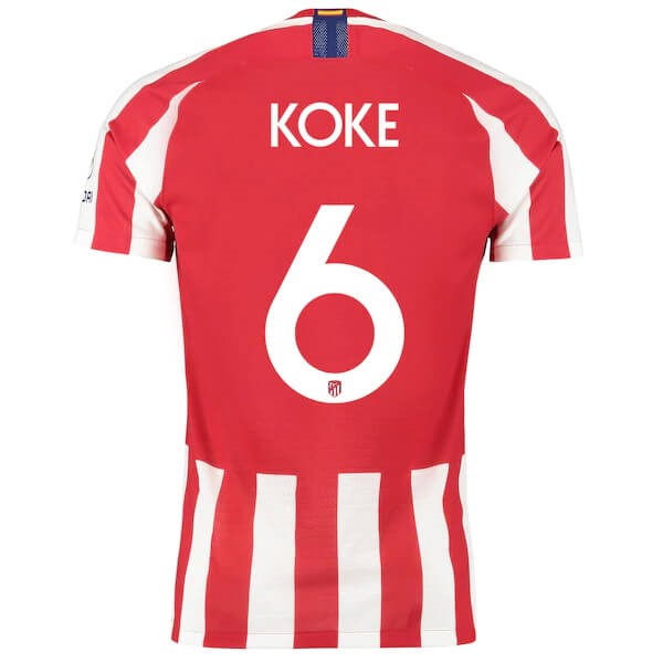 Tailandia Camiseta Atletico Madrid NO.6 Koke 1ª 2019-2020 Rojo